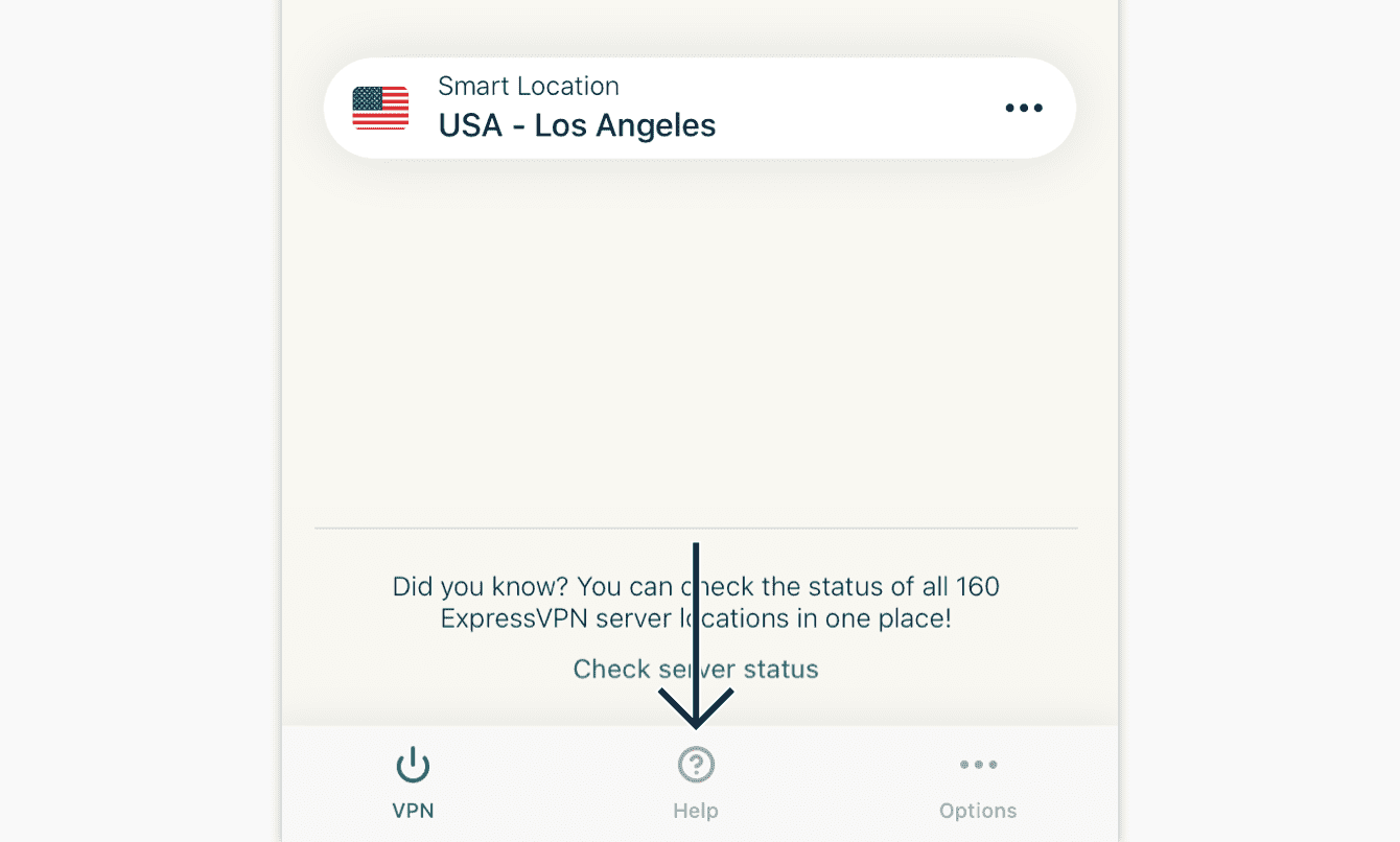 Tap "Help."