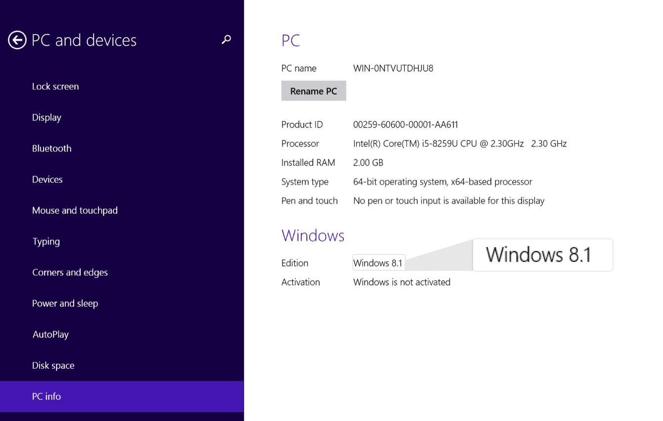 「Windows」の「エディション」の横にWindowsのバージョンが表示されます。